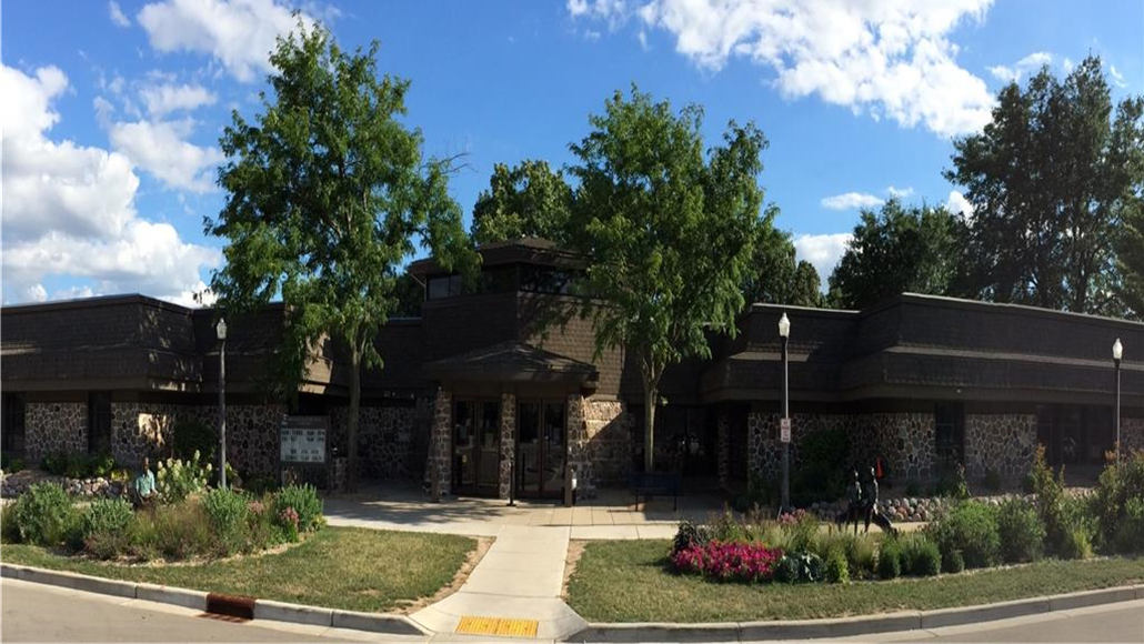 Front of the Brookfield Public Library building