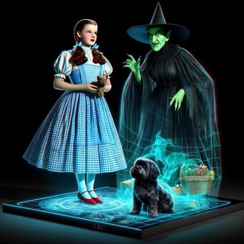 Dorothy, Toto, and The Wicked Witch