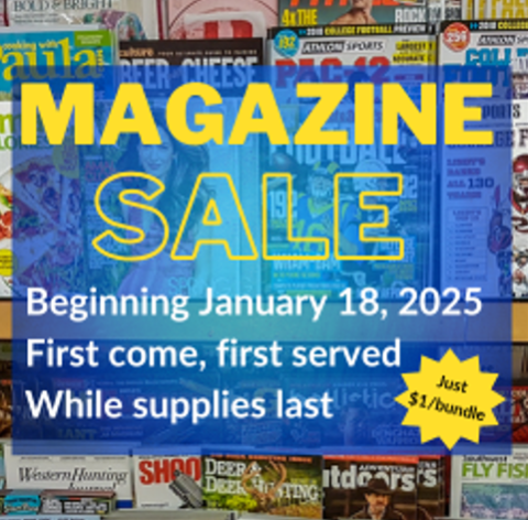 Magazine Sale sign