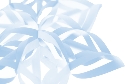 dark and light blue colored paper snowflake