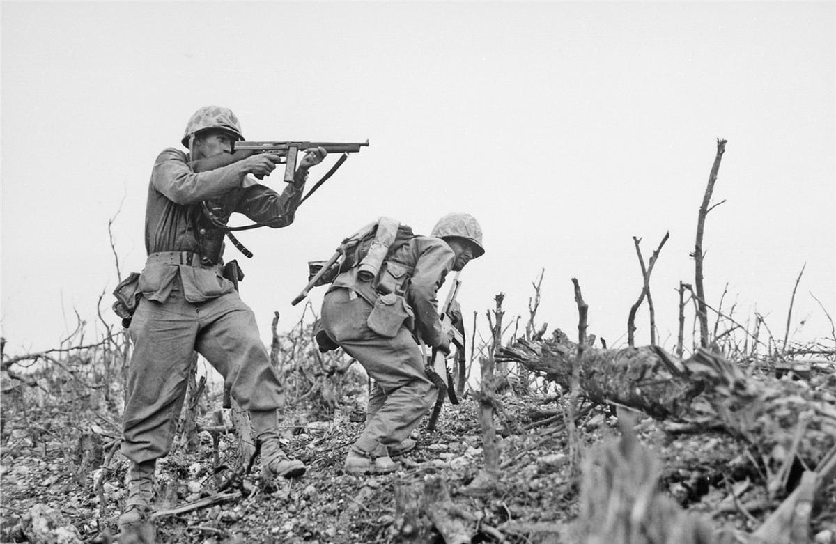 Soldiers during battle of Okinawa