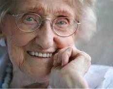 smiling mature woman with glasses