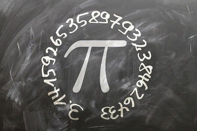 Pi on a blackboard