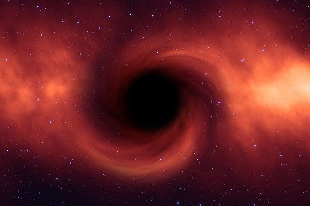 black hole in space